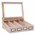 Besteckkiste MCW-C25, Holzbox mit Deckel Besteckkasten, Paulownia 17x37x33cm ~ naturbraun