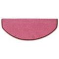 Floordirekt Step Stufenmatte Dynasty Velours Polypropylen, Filz Pink 650 x 235 mm Halbrund