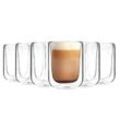 SÄNGER Thermoglas Cappuccino Gläserset doppelwandig, Glas, 330 ml, spülmaschinengeeignet, weiß