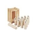 relaxdays Spielzeug-Gartenset Kubb mit Transportbox