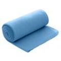 Wohndecke Polar-Fleece ca. 130x160, wometo, OEKO-TEX®, Fleecedecke mit Kettel-Einfassung & Anti-Pilling, blau