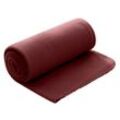 Wohndecke Polar-Fleece ca. 130x160, wometo, OEKO-TEX®, Fleecedecke mit Kettel-Einfassung & Anti-Pilling, rot