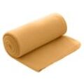 Wohndecke Polar-Fleece ca. 130x160, wometo, OEKO-TEX®, Fleecedecke mit Kettel-Einfassung & Anti-Pilling, gelb