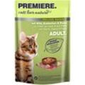 PREMIERE cats love nature Deluxe Ragout mit Wild, Kaninchen & Pasta 48x100 g