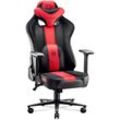 Diablo - X-Player 2.0 Gaming Stuhl Computerstuhl ergonomischer Bürostuhl Gamer Chair Schreibtischstuhl Stoffbezug Karminrot-Anthrazit - Kids Size