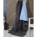 Plaid Plaid Kuscheldecke flauschig Tagesdecke, Baumwolldecke hochwertige, SEI Design, Wohndecke Bicolor Dark/Denim, grau