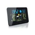BEARWARE Wetterstation (mit Außensensor, Funk mit Farb Display & Außensensor Barometer, Wettervorhersage uvm), schwarz