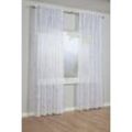 Gardine Schal mit Gardinenband Snowvoile mit Blütendruck, GARDINIA, verdeckte Schlaufen (1 St), transparent, Stoff Snowvoile mit Blütendruck, grau|silberfarben