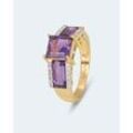 Ring mit Amethyst-Trio und Zirkon