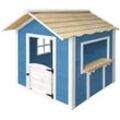 HOME DELUXE - Spielhaus DER GROSSE PALAST - 106 x 111 cm Farbe: Blau, Ausstattung: Ohne Bank Spielhaus Kinderspielhaus Gartenhaus Kinderhaus