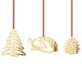 Georg Jensen - Large Christmas Ornament, gold (3er-Set)