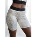 LASCANA ACTIVE Funktionsshorts mehrfarbig Gr. XS (32/34) für Damen. Mit Schriftzug, Druck. Figurbetont