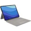 LOGITECH Combo Touch für iPad Pro 12.9“ (5. und 6. Generation) Tastatur-Hülle Sand