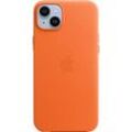 APPLE Leder Case mit MagSafe, Backcover, Apple, iPhone 14 Plus, Orange