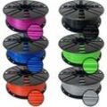 Ampertec 3D-Filament Colorpack Glitzer-PLA 1.75mm 4x1kg Spulen