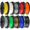 Ampertec 3D-Filament Colorpack PLA+ 1.75mm 4x1kg Spulen