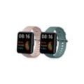 kwmobile Uhrenarmband 2x Sportarmband für Xiaomi Redmi Watch 2 Lite, Armband TPU Silikon Set Fitnesstracker, grün