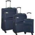 d&n Travel Line 6704 Trolley-Set 3-teilig 4 Rollen - Blau