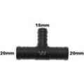 WamSter® T Schlauchverbinder Pipe Connector reduziert 20mm 20mm 15mm Durchmesser