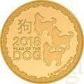 1 Unze Goldmünze Niue Hund 2018