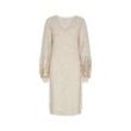 Strickkleid mit Pailletten - Beige - Gr.: S