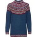 Alpaka-Pullover, Jacquard blau, 52/54