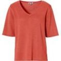 Leinen-Mix-Pullover, orange, 52/54