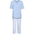 Baumwoll-Pyjama Set, Druck hellblau, 52/54