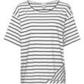 Baumwoll-Shirt, grau gestreift, 36/38