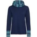 Baumwoll-Pullover, Jacquard blau, 44/46