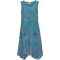 Viskose-Kleid, Muster blau, 42