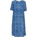 Viskose-Kleid, Muster blau, 46