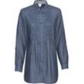 Baumwoll-Bluse, Muster blau, 36