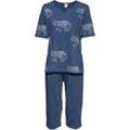 Baumwoll-Pyjama, Druck blau, 44/46