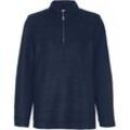 Baumwoll-Fleece-Troyer, marine, 40/42