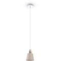 Hängelampe Pendelleuchte Esstisch Wohnzimmerlampe Deko Lampenschirm Stoff E27 Weiß-Creme, Ø15cm - Paco Home