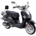 Motorroller LUXXON "Cruiser", schwarz (schwarz, schwarz), Motorroller & Mofas, 45 km/h, B:88cm H:109cm L:189cm