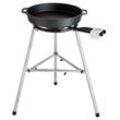 Paella World Gusseisenpfannen-Set 40 cm, 2-Ring-Brenner 35 cm, 9,0 kw, 30 mbar, Dreibein-Ständer, 15