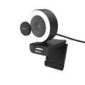 hama 00139993 Webcam mit Ringlicht C-800 Pro, QHD 2K, mit Mikrofon, Fernbedienung, LED