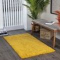 Surya - Teppich Hochflor Wohnzimmer Soft Weich Shaggy Einfarbig Gelb 80 x 150 cm