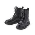 Leder-Boots - Schwarz - Gr.: 41