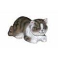 Casa Collection by Jänig Tierfigur Katze schläft, Tierfigur, Katze, Dekofigur aus Polyresin, grau|weiß