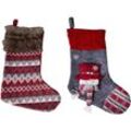 2er Set Weihnachts-Socken mit Applikation-M290588-2er-Schneemann