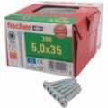 200x Fischer Holzverbinderschraube 5,0 x 35 mm tx 20 Kammschraube Ankerschraube