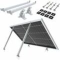 Nuasol - NuaFix Verstellbare Halterung Solar- & PV-Montagesysteme Photovoltaik Solarmodule Solarpanel Balkonkraftwerk Neigungswinkel 15° - 30° Silber