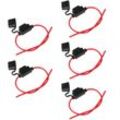 5x kfz Sicherungshalter Flachsicherung max.30A 14AWG pkw Sicherung hifi