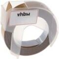 Vhbw - 1x 3D Prägeband-Schriftband-Kassette kompatibel mit Dymo 1855, 1880, 747861, 18577, 20008CP Etiketten-Drucker 3m x 9mm Weiß auf Gold