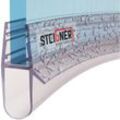 Duschdichtung, 80cm, Glasstärke 5/ 6/ 7/ 8 mm, Vorgebogene pvc Ersatzdichtung für Runddusche, UK17 - Transparent - Steigner