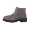 Ital-Design Herren Chelsea Freizeit Stiefelette Blockabsatz Boots in Grau, grau