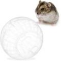 Relaxdays - Hamsterball, ø 14 cm, Laufkugel für Hamster & Mäuse, aus Kunststoff, Nagerspielzeug zum Laufen, transparent